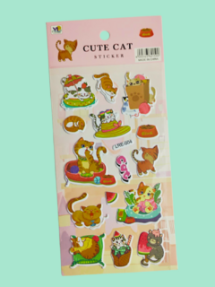 Adesivos Puff Gatinhos Divertidos