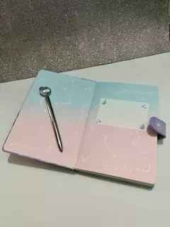 Diário Luxo Penas ao Vento - Papelaria Dois Gatinhos