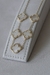 Colar de trevo branco - longo 70cm - loja online