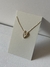 Colar de coração cravejado dourado - comprar online