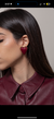 Brinco de coração em resina (cores: mocha mousse e cherry) - comprar online