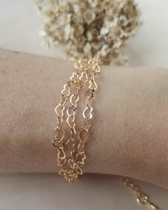 Pulseira Tripla Elo Coração