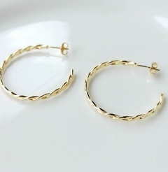 Argola Trançada 3,5 cm