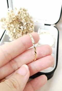 Argola Trançada 3,5 cm - Parlandin Semijoias