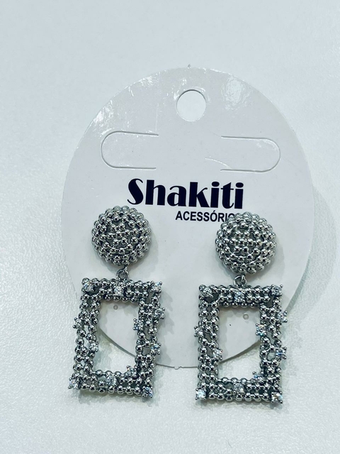 Brinco Pingente Retangular