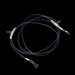 1 linha de equipamentos de pesca em grupo giratórios contas luminosas noturnas pinos conector rolante iscas de pesca iscas de pesca anzóis - loja online