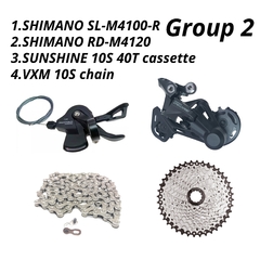 Desviadores Shimano Deore m4100 1x10S RD-M4120 Alavanca de mudança de 10 velocidades Sunshine Cassette 36T 40T 42T 46T 50T Chain 10v Groupset - comprar online