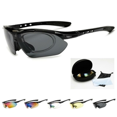 Óculos de sol de ciclismo polarizado com 5 lentes, esportes ao ar livre, homens e mulheres, UVA, lentes substituíveis ajustáveis, óculos de condução de bicicleta ???? - loja online