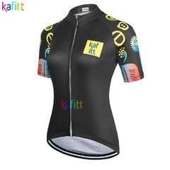 2021 Kafitt Camisa Feminina de Manga Curta Roupas de Bicicleta Ropa Ciclismo Estrada Ciclismo Camisa Uniforme de Secagem Rápida Respirável Verão - comprar online