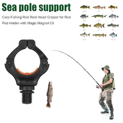 Garra de cabeça para descanso de vara de pesca carpa para suporte de vara com clipes de ímã mágico Mantenha o descanso de vara de pesca para descanso de cabeça garras