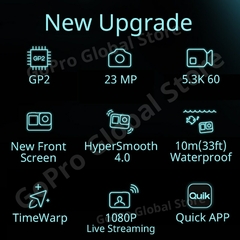 Imagem do GoPro HERO 10 Black Action Camera Hero10 5.3K Screen Sports Camera 23MP GP2 À prova d'água Mini Video go pro 10Cameras