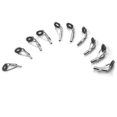 MNFT 80 pçs/caixa tamanho 1-10 # Kit de reparo de ponta de guia de vara de pesca Conjunto DIY Anéis para os olhos Armações de aço inoxidável Cerâmica Anel de guia de linha TS na internet