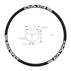 Aro de disco mtn de carbono grafeno 29er XC 27,4x23mm Roda de bicicleta mtb sem câmara de ar assimetria aro de bicicleta de disco mtb ERD 594mm
