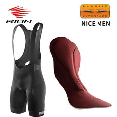 RION Elastic Interface Cushion Upgrade Men Ciclismo Bib Shorts MTB Road Bike Tights Corrida Bicicleta Culotte Ropa Ciclismo Hombre - loja online