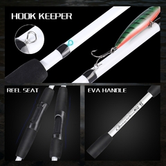 Sougayilang 4 Seções Cana de Pesca de Carbono Isca Peso: 7-28g M Power Spinning/Fundição Vara de Pesca Travel Rod Fishing Tackle Pesca - loja online