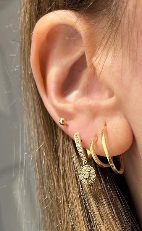 Argollas Flores cubic