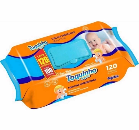 TOALHAS UMEDECIDAS TOQUINHO DE GENTE COM 120 LENÇOS