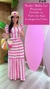 Vestido Longo jogo de Listras Pink