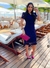 Vestido Tubinho Renda Azul Marinho