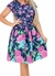 Vestido Godê Estampa Azul - comprar online