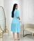 Vestido Azul Claro Lese - Magnifique Moda