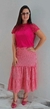 Saia Maxi Midi 3 Marias Listra Branco e Pink na internet