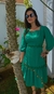 Vestido Midi Elegante Cor Verde na internet