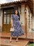 Vestido Animal Print Azul Marinho Zebra - comprar online