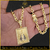 Cordão Modelo Cadeado 8mm Banhado a Ouro 18 k Fecho personalizado e Pingente N Sra. Cravejado