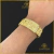 Pulseira modelo Relógio Cravejada de 20 mm Banhada a Ouro 18k
