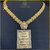 Cordão Modelo Dubai Cravejado de 45 CM com de 10 mm de Espessuara Banhado a Ouro 18k com Pingente Personalizado Tudo posso Naquele que me Fortalece - loja online