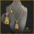 Kit Cordão com Pulseira e Pingente Modelo Veneziano de 5,5mm Banhado a Ouro 18K - comprar online