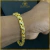 Pulseira Modelo Friso S Cravejada de 10 mm Banhada a Ouro 18k