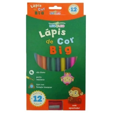 Lápis de Cor Jumbo Leo&Leo c/ Apontador