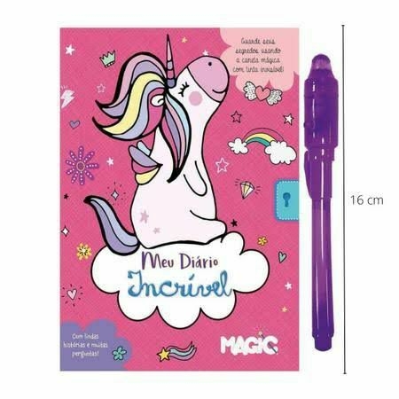 Meu Diário Incrível Com caneta Magica