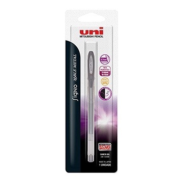 Caneta Gel Uniball Noble Metal UM120NM Prata