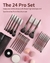 Conjunto de Pincéis de Maquiagem Natural OVW Sombra Pincel de Maquiagem Kit de Cabelo de Cabra para Maquiagem nabor kistey Blending pinceaux maquillage na internet