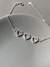 Pulseira corações cravejados na internet
