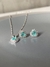 Conjunto coração cravejado tiffany - comprar online