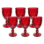 Conjunto de Taças Decorativa Vermelhas 330ml 6 Peças - comprar online