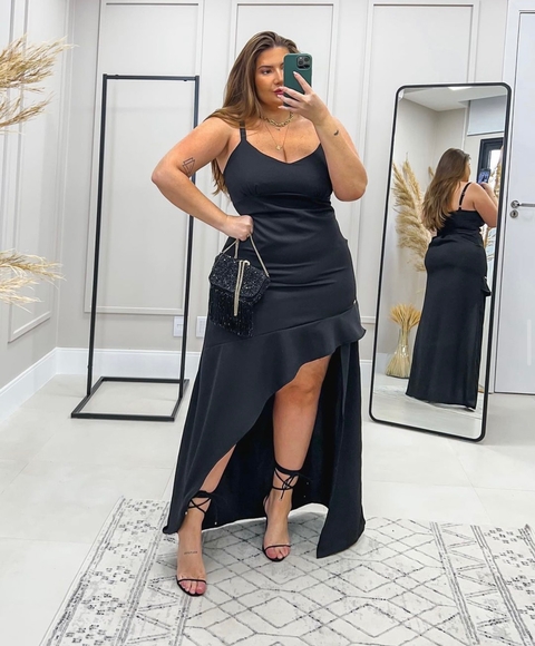 Vestido Preto Fenda