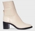 BOTA SALTO MÉDIO BLOCO COURO OFF WHITE LAIT