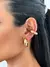 Kit brincos argola com piercing fake - loja online