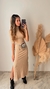 Vestido canelado midi
