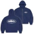 Zip Hoodie corteiz ISLAND PUFF PRINT Navy blue