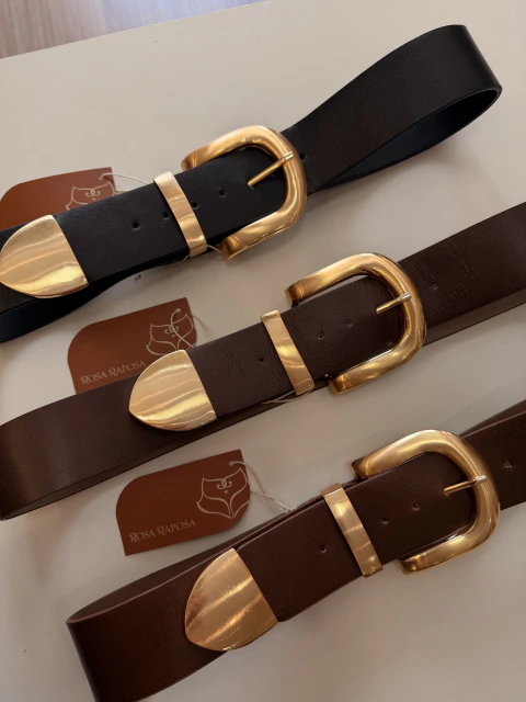 Cinto COURO | fivela GOLD
