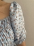 Vestido Plissado Azul estampado na internet