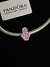 Berloque Separador Menina Rosa Brilhante Prata 925