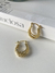 Brinco Argola Gold Rendada Oval de Fecho Italiano