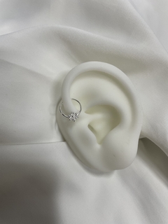 Piercing Flor Brilhante Prata 925
